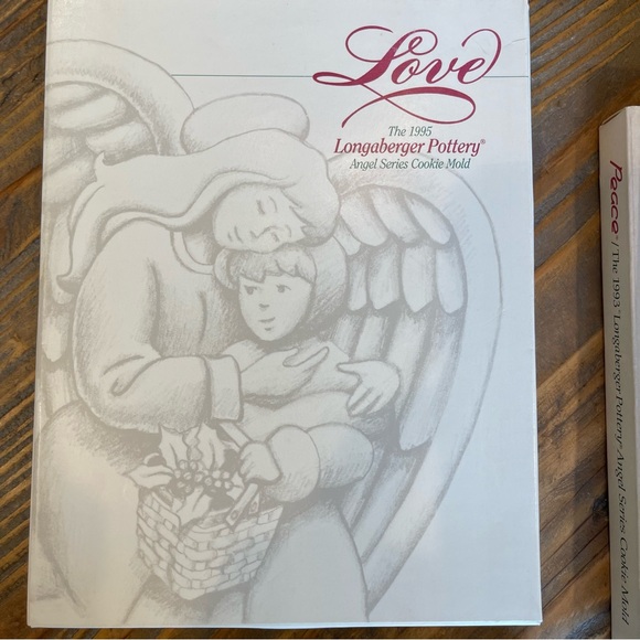 Longaberger Vintage 1993-1996 Full Set of Angel Cookie Molds Joy Peace Hope Love - Picture 8 of 10